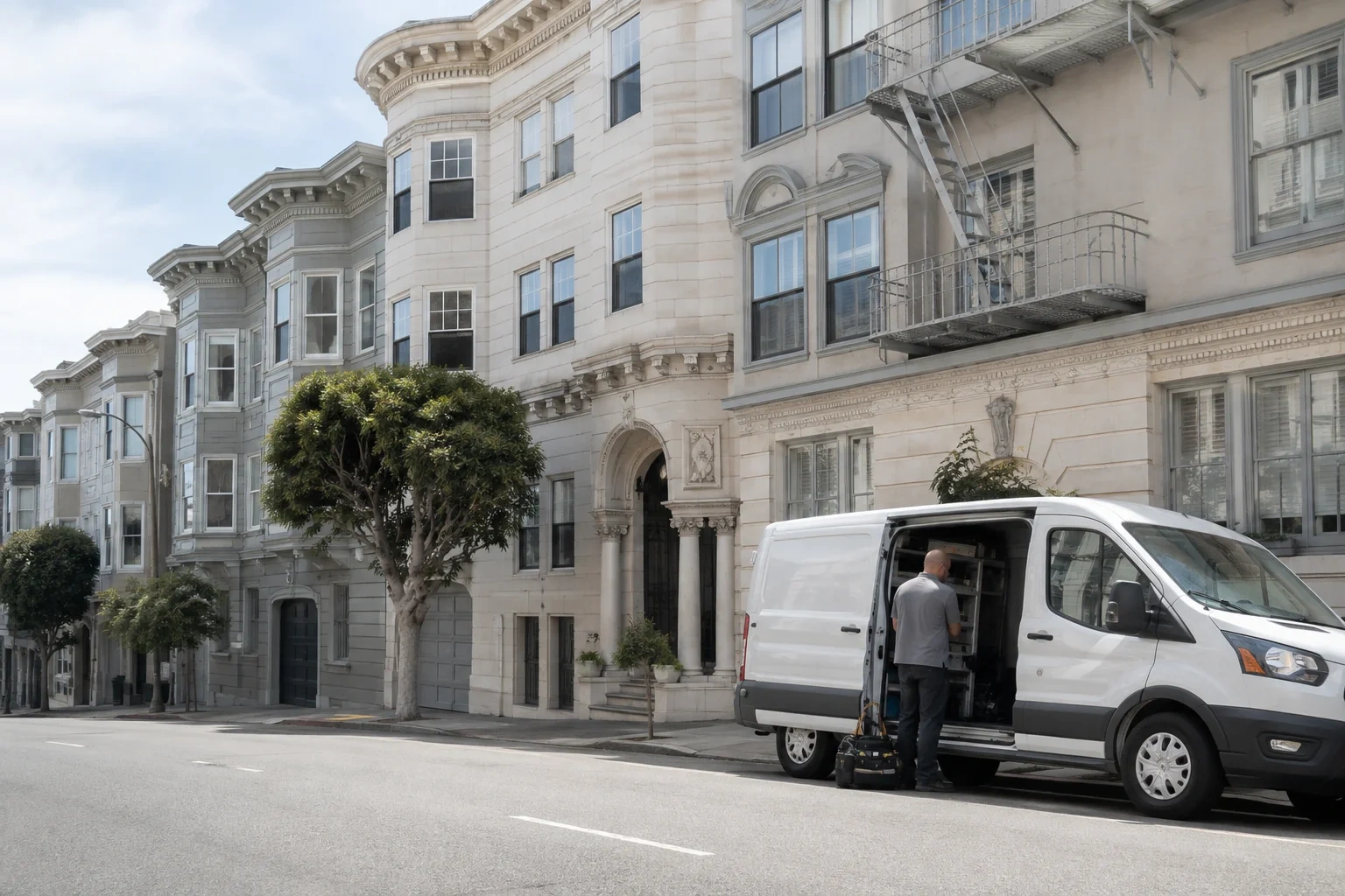 Illustrative locksmith scene