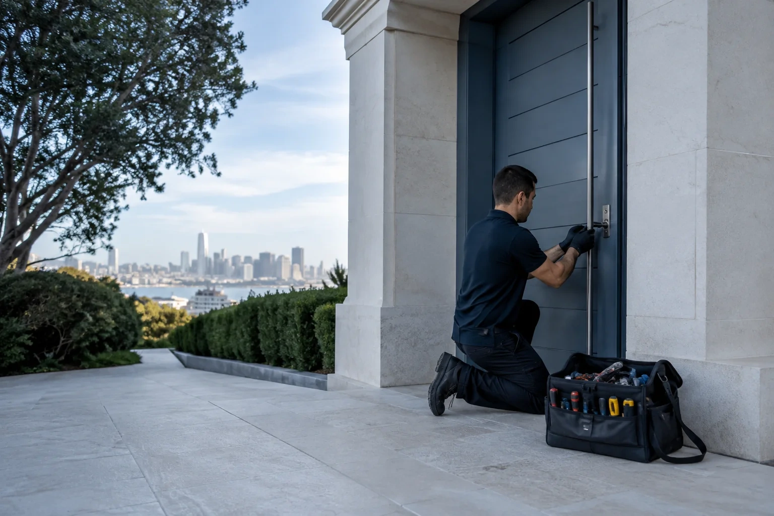 Illustrative locksmith scene